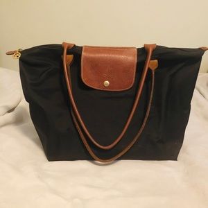 Large Black Longchamp Tote